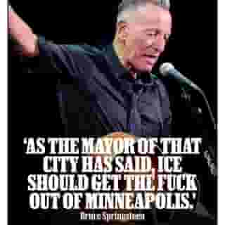 Bruce @springsteen blasts Trump and ICE at a surprise benefit gig in New Jersey: "If you believe you don’t deserve to be murdered for exercising your American right to protest, then send a message to this president, as the mayor of the city said: ICE should get the fuck out of Minneapolis." Hit the link in bio to see more video of what went down at the annual Light of Day benefit. 📷 Emma McIntyre/Oscars/Getty, @kenlesnik