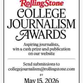 Since Rolling Stone’s founding in a college dorm room in 1967, we’ve been an outlet for young voices and aspiring journalists. We’re honoring that tradition with the return of the Rolling Stone College Journalism Awards. 🖊️

For the 2025 College Journalism Awards, to be announced August 1, 2026, students may submit in three categories: Entertainment Reporting, Feature Writing, and Essays and Criticism (limit one entry per category per person). Each winner will receive a grand prize of $1,000 USD and have their submission published on Rolling Stone’s website in the summer of 2026.

Get more information and learn how to submit by tapping the link in our bio.