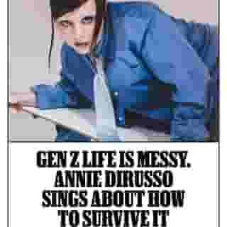 New York songwriter @anniedirusso's debut album 'Super Pedestrian' is loose and fun in an untight world — pop-rock banger after banger about the messiness of life in your early twenties, navigating situationships, and combatting post-pandemic ennui. “I realized, ‘I’m 23, and I have to just start living my life,'" says DiRusso in a new interview with Rolling Stone. Read it now by tapping the link in our bio. 📷 @sachalecca for Rolling Stone