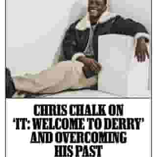 @mynameischrischalk  grew up on Stephen King. Now, he's brought one of the horror legend's most beloved characters to life in 'It: Welcome to Derry.' At the link in our bio, Chalk goes deep on Season One’s plot twists and turns, Dick’s fate in the finale, and what Season Two may hold. He also gets real about his personal journey, including the “good trauma” that shaped his worldview and the life-changing moment he had with good friend Philip Seymour Hoffman.

Writer @ydesta
Photographer @sachalecca
Senior Culture Editor @elisabethxsarah
Creative Director @joe_hutchinson 
Director of Photography @jennsantana
Director of Social & Video @waiss_aramesh
VFX @nthompson89
Grooming @jessicasmalls
Styling @jasonrembert
Styling assistant @stayezzy
Black leather jacket and brown leather pants look by @Versace
Black leather jacket with shearling trim look by @Givenchy