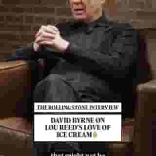 @davidbyrneofficial remembers Lou Reed's love of ice cream during The Rolling Stone Interview: "We were like, 'Wow, okay.'" Watch the full chat at the link in our bio. 🍦

Interviewer: @swvlswvl
Director of Social & Video: @waiss_aramesh
Head of Rolling Stone Films & Premium Content @the_fake_alexdale
Executive Producer Video @chriskimfilm
Senior Producer @hiviviane
Editor: @mitchsaavedra
Video Director of Photography: @bradwickham
Camera operators: @c4mgurl, @chloetramos
Sound engineer: @gabequiroga
Photographer: @sachalecca
VFX & Graphics @jonathankatav & @nthompson_89