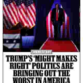 Donald Trump was elected to a second term in office one year ago today. The “might makes right” politics that have defined his second administration are bringing out the worst in America. Read @johnavlon's commentary at the link in our bio. 📷 ANGELA WEISS/AFP/Getty