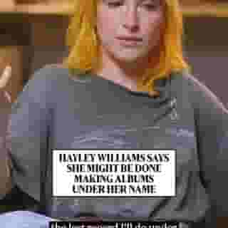 Hayley Williams (@yelyahwilliams) says 'Ego Death at a Bachelorette Party' could be the last album she puts out under her name. "I want to be in 100 bands before I die. That's more the speed I work best in." Hit the link in bio to watch the full interview.