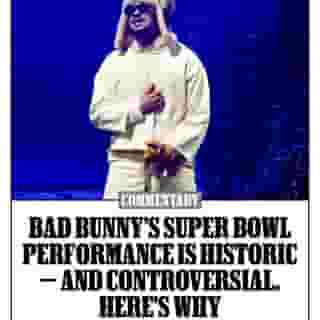 Bad Bunny is preparing to achieve yet another major cultural milestone as the first Super Bowl halftime artist to perform solely in Spanish. But this historically significant moment comes with political implications that have led to deeply divided viewpoints. Read more at the link in bio. ⁠
