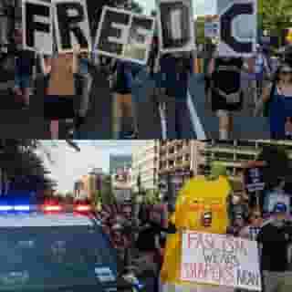 Donald Trump earlier this month ordered the National Guard to occupy Washington, D.C., and take control of law enforcement in the nation's capital. The city's residents — who overwhelmingly oppose the federal takeover — have responded by taking to the streets. More at the link in bio. 📷 Alex Kent/Getty, Kayla Bartkowski/Getty, Probal Rashid/LightRocket/Getty, Andrew Leyden/Getty, Michael Nigro/Pacific Press/LightRocket/Getty, MEHMET ESER/Middle East Images/AFP/Getty