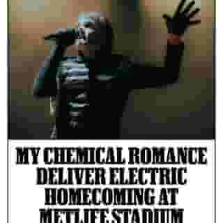 Saturday night marked @mychemicalromance's sixth stop on the 'Long Live the Black Parade' tour. The band pulled out all the stops for its headlining debut at the New Jersey stadium – read Rolling Stone's live review at the link in our bio. 📷 @gaby_ravy for Rolling Stone