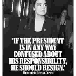 In our latest edition of The Rolling Stone Interview, @aoc talks to us about Trump's blatant disregard for due process and his attacks on the Constitution: "As federally elected officials, we swear an oath to uphold, to defend, to protect the Constitution of the United States. First and foremost, if the president is in any way confused about his responsibility, he should resign. Any president should resign if they don’t understand that, at the core, that’s what his job is." Hit the link in bio to read the interview. 📷 @theatraff for Rolling Stone