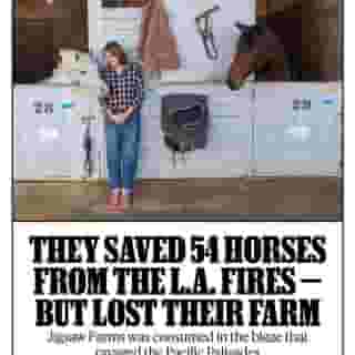 Jigsaw Farms was consumed in the blaze that ravaged the Pacific Palisades. At the link in our bio, read how a team of farmers lost their farm but saved 54 horses’ lives. 📸 @mingpix