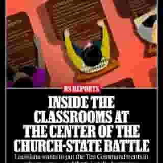 Last June, Louisiana Gov. Jeff Landry signed a new law which mandates that the Ten Commandments be displayed in all classrooms, including K-12 public schools and any college or university that accepts state dollars. That means science classes, math classes — even gyms. Rolling Stone talks to the teachers — and students — on the frontlines of the separation of church & state battle. Hit the link in bio to read. 📷 Brian Stauffer for Rolling Stone