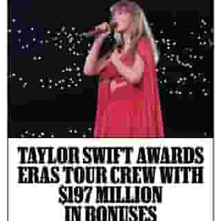Since jumpstarting the Eras Tour in March 2023, @taylorswift has given $197 million in bonuses to her performers and crew members, Rolling Stone has confirmed. More details at the link in our bio.