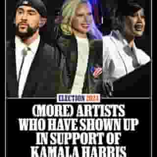 From Cardi B to Lady Gaga, here are the stars who are rallying behind the Harris-Walz campaign. Hit the link in our bio for more.