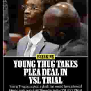 Young Thug pleaded out of his long-running racketeering conspiracy case in Georgia on Thursday. The artist, born Jeffery Williams, has been in custody since his 2022 arrest. Hit the link in bio for more details and what this means. 📸 Natrice Miller/Atlanta Journal-Constitution via AP
