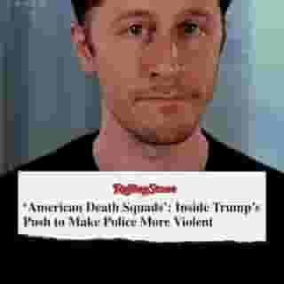 @davidpakmanshow discusses Rolling Stone’s latest report Trump aiming to make police more violent, with some Trump administration officials began privately referring to them as his plans for “American death squads.” Hit the link in bio to read the full story. h/t @swin2424, @timdickinson.rs #Election2024