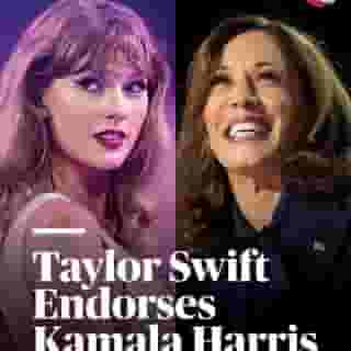 Signing her letter as "Childless Cat Lady," @taylorswift has officially weighed in on the presidential election: "I’ve done my research, and I’ve made my choice." Hit the link in bio for more details. 📷 Gareth Cattermole/TAS24/Getty, Andrew Harnik/Getty