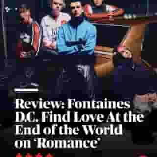 On @fontainesband's wildly expansive fourth album 'Romance,' the Irish band's bullheaded integrity still stands, perhaps with a stronger spine than ever. This is not the business of a band flailing to reinvent their own wheel; it’s a group who has stepped into a new echelon of self-assuredness. Hit the link in our bio to read our 4-star review. 📸 @theo.cottle