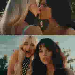 @sabrinacarpenter shows off her killer instinct in the new video for her 'Short n' Sweet' single "Taste," also starring @jennaortega. 🔪 Watch it at the link in bio.