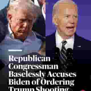 In the aftermath of a shooting that injured former President Donald Trump at a campaign rally in Pennsylvania on Saturday, several Republican lawmakers and conservative media personalities baselessly blamed President Joe Biden for the assassination attempt against his rival for the White House. Hit the link in bio to read more. 📷 Anna Moneymaker/Getty, Kevin Dietsch/Getty