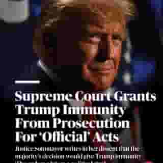 BREAKING: The Supreme Court has ruled that presidents are entitled to immunity from prosecution for official acts committed while in office. The landmark decision delivers a critical blow to the Justice Department’s ongoing election interference case against former president Donald Trump, and virtually guarantees the case will not go to trial before November’s election. More at the link in bio.