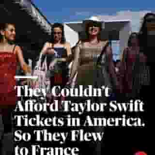 American Swifties who missed out on #TSTheErasTour are heading to Paris in droves, with some entire vacations being cheaper than tickets in the U.S. "How many times in your life do you have an opportunity like this?" one fan tells Rolling Stone. Read more at the link in our bio. 📷 Julien De Rosa/AFP
