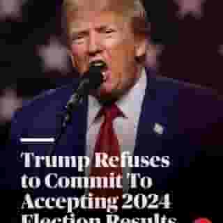 Donald Trump once again refused to commit to accepting the results of the 2024 election, and hinted that he was prepared to “fight” if the outcome isn’t “honest.” Read more at the link in our bio.