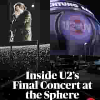 It was a night of crowd favorites and surprises at @u2's final show at the @spherevegas over the weekend. Hit the link in bio to read our recap. 📷 John Katsilometes/Las Vegas Review-Journal & Tayfun Coskun/Anadolu Agency via Getty