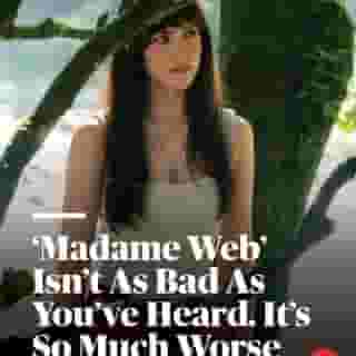 Dakota Johnson's Spidey-adjacent misadventure 'Madame Web' — about a paramedic with arachnid-based psychic powers — is the 'Cats' of superhero movies. Read our review at the link in our bio.