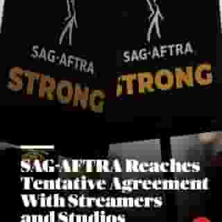 BREAKING: The 160,000-member Screen Actors Guild and American Federation of Television and Radio Artists has officially reached a tentative agreement with the movie studios and streaming services. Hit the link in bio to read more. 📷 Tayfun Coskun/Anadolu via Getty