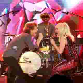 Last night, @therollingstones (joined by @ladygaga) played a surprise club gig in New York City to celebrate their new album 'Hackney Diamonds.' No phones or smart watches were allowed. At the link in our bio, read our recap of what went down. 📷 Kevin Mazur/Getty