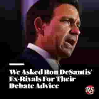 The first Republican debate is here and, with it, a chance for Ronald to reclaim his vaunted status as DeFuture of DeParty. One issue: debates have not, historically, been a very forgiving format for DeSantis. Hit the link in bio to read what the Florida governor's ex-rivals say he needs to focus on tonight (like controlling "his propensity to sweat") 📷 Anna Moneymaker/Getty