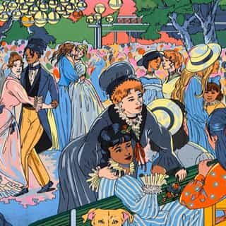 💃 Bal du moulin de la Galette by Auguste Renoir (1876)
Reinterpreted by @mariajesuscontreras 

As part of @museeorsay's ‘L’art est dans la rue’ exhibition, @kiblind_atelier was lucky enough to be able to invite 6 women illustrators we particularly appreciate to reinterpret 5 masterpieces from the Paris museum's collections and its iconic architecture. It's a way of initiating a dialogue between the great painters of the 19th century and the great women illustrators of the 21st century, and of re-establishing an equality through time.

👒 Learn more about this illustration on @kiblind_atelier and find its riso poster version on kiblind-atelier.com (link in bio)
_____________

💃 Bal du moulin de la Galette par Auguste Renoir (1876)
Reinterpretée par @mariajesuscontreras

Dans le cadre de l’exposition « L’art est dans la rue » du @museeorsay, @kiblind_atelier a eu la chance de pouvoir inviter 6 illustratrices dont nous apprécions particulièrement le travail à réinterpréter 5 chefs d’oeuvre des collections du musée parisien ainsi que son iconique architecture. Une façon d’initier un dialogue entre les grands peintres du XIXe et les grandes illustratrices du XXIe et de rétablir une égalité à travers le temps.

👒 Direction @kiblind_atelier pour en apprendre plus sur cette oeuvre et kiblind-atelier.com pour la retrouver sous forme d'affiche riso (lien dans la bio)

#mariajesuscontreras #augusterenoir #illustration #artoftheday #painting #museeorsay