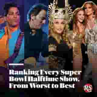 We got a few hours to kill before Rihanna's halftime show (and the #SuperBowl). Hit the link in bio to see our RANKING of every halftime show ever.
