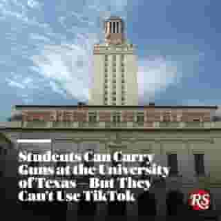 Students and faculty at the University of Texas will no longer be allowed to access TikTok via university WiFi under the guise of their own and the university’s safety. They can still carry a firearm on campus and in classrooms. Hit the link in our bio to read the story.