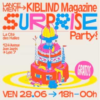 🎂 𝗟𝗔𝗡𝗖𝗘𝗠𝗘𝗡𝗧 𝗞𝗜𝗕𝗟𝗜𝗡𝗗 𝗦𝗨𝗥𝗣𝗥𝗜𝗦𝗘 🎂
Vendredi 28 juin - 18h-00h - @la_cite_des_halles 

Kiblind Magazine a 20 ans. Grâce à un malin raccourci, nous avons donc décidé que ça nous donnait un prétexte 20 fois plus gros pour fêter la sortie de notre nouveau numéro, Kiblind "Surprise". La grosse bamboule aura lieu le vendredi 28 juin de 18h à 01h à la Cité des Halles à Lyon avec à peu près tout ce que vous pourriez imaginer à une fête d'anniversaire, ainsi qu'une avalanche de toppings à la sauce Kiblind.

🪩 𝗣𝗥𝗢𝗚𝗥𝗔𝗠𝗠𝗘 𝗗𝗘 𝗟𝗔 𝗦𝗢𝗜𝗥𝗘́𝗘 🪩
📚 Les nouveaux Kiblind Surprise à choper
👀 Des expos d'oeuvres qui font écarquiller les yeux
📀 Un DJ set disco funk 80's 100% vinyles par @deejay.transition
🧮 Un bingo drag par @emma_beat et @unjolicoeur_  avec un max de lots Kiblind à gagner
🖌️ Un atelier sérigraphie
🏏 Des choses à colorier, à décorer, à exploser...
🎁 Et plein d'autres surprises. C'est notre anniv hein, on va pas tout vous révéler quand même.

💸 Gratos 💸

#eventkiblind #lancementmagazine #kiblindmagazine #kiblindsurprise #citedeshalles #bingodrag #serigraphie #illustration