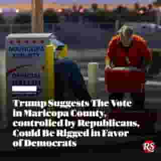 Reports from Maricopa County, Arizona, election officials indicated early on Tuesday that around 20 percent of polling places were experiencing issues with vote tabulation machines. Donald Trump and other commentators responded by stoking conspiratorial fears of fraud and discouraging voters from using secure drop boxes at polling places to have their vote tabulated at central county election offices. Hit the link in bio to read more. 📸 John Moore/Getty