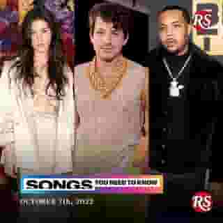 It's Friday which means we got you covered with #SongsYouNeedtoKnow. Here's our weekly playlist of the best new music — featuring the week's biggest new singles, key tracks from our favorite albums, and more. Check out some of our picks above, and tap the link in bio to see the full list :⁠

1. @ozuna, “Un Lio”
2. @charlieputh, "I Don’t Think That I Like Her Anymore”
3. @nolimitherbo, "FWM"
4. @gracieabrams, "Difficult"
5. @quavohuncho & @yrntakeoff, “Bars Into Caption”
6. @thuymusic, ​​"Girls Like Me Don’t Cry"
7. @akabadgyal, “Sin Carne”
8. @alvvaysband, “Pomeranian Spinster"
9. @courtneymarieandrews, “Let Her Go"