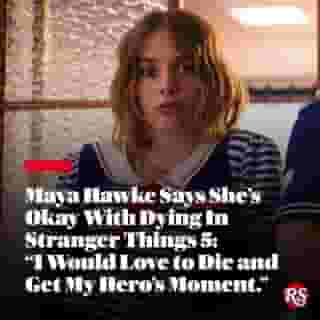 Maya Hawke says she’s okay with getting killed off in the next (and final) season of Stranger Things: “I’d love to die with honor, as any actor would.” Maya talked about the Duffer Brothers, whether or not she ships Steve and Nancy, a dream spinoff, and more in our new interview. Hit the link in bio to read. 📸 Netflix