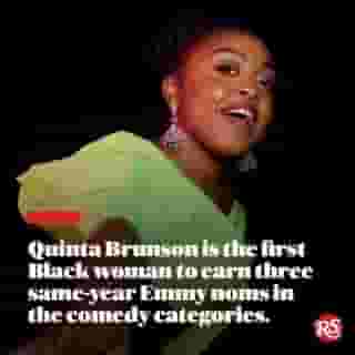 Quinta Brunson just made #Emmys HISTORY. Hit the link in bio to read our conversation with her about how it’s Brunson’s world and we’re all just laughing in it. 📸@phyliciajphotography for Rolling Stone