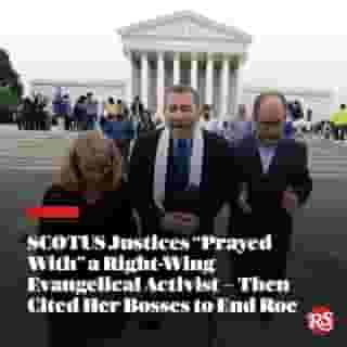 A right-wing evangelical activist was caught on tape bragging that she prayed with Supreme Court justices. The court’s majority cited a legal brief that her group filed while overturning Roe v. Wade. Hit the link in bio to read more. 📸 Jewel Samad/AFP/Getty Images