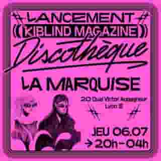 🪩 𝗟𝗔𝗡𝗖𝗘𝗠𝗘𝗡𝗧 𝗞𝗜𝗕𝗟𝗜𝗡𝗗 𝗗𝗜𝗦𝗖𝗢𝗧𝗛𝗘̀𝗤𝗨𝗘 🪩
🛳 Péniche La Marquise, 20 Quai Victor Augagneur (Lyon 3)
📅 Jeudi 6 juillet - 20h-04h
Car la thématique s’y prête plutôt bien, on débarquera à la Marquise avec notre nouveau numéro, Kiblind « Discothèque », sous le bras et une belle brochette de DJs le jeudi 6 juillet de 20h à 04h. Dans cette péniche qu’on fera scintiller de mille feux pour l’occasion, on vous invite à danser jusqu’au bout de la nuit grâce à 6 heures de DJ sets exécutés par la crème des ambianceur.se.s de notre bourgade.

🪩 𝗣𝗥𝗢𝗚𝗥𝗔𝗠𝗠𝗘 𝗗𝗘 𝗟𝗔 𝗦𝗢𝗜𝗥𝗘́𝗘 🪩
💃 DJ sets 🕺
22h - 00h : Ale (groove / musique brésilienne / electro samba)
00h - 02h : PATXI [Furie] (Global groove / reggae / italo disco)
02h - 04h : DJ Maximax (RnB old school)
📘 Nouveaux Kiblind Discothèque à attraper au vol
🕺 Expo des créations originales du numéro « Discothèque »
🪩 Ambiance Macumba assurée avec divers accessoires et installations de qualité
🍹 Des cocktails de boites servis à domicile
🕴 Surtout pas de tenue correcte exigée

#eventlyon #discotheque #kiblinddiscotheque #djsets #sortiralyon #kiblindmagazine #lancementmagazine #rnb #groove #samba #electro