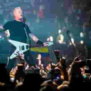 Metallica's second 40th-anniversary concert last night was a career-spanning set that was both frenetic and sentimental. The band went full circle, performing their set in reverse chronological order.⁠
⁠
Tap the link in bio to read our review.⁠
⁠
Photos: @christuitephoto