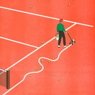 🎾🎾🎾 Today is the launching of @rolandgarros, the perfect occasion to remind you that this amazing illustration by @simonbailly exists. Oh and it is also available as a risoprint at @kiblind_atelier 💥 

#simonbailly #rolandgarros #painting #artofinsta #dessin #drawing #illustration