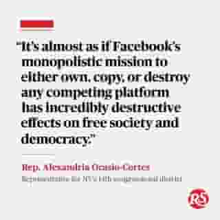 While the internet has spent the day gleefully lambasting the fact that Facebook and its other properties are currently down, Rep. Alexandria Ocasio-Cortez has highlighted a darker side to the blackout: It’s a reminder of the tech giant’s stranglehold over the internet landscape — and the damage that does to U.S. democracy and to countries around the world.⁠
⁠
AOC added to the sentiment, writing: “It’s almost as if Facebook’s monopolistic mission to either own, copy, or destroy any competing platform has incredibly destructive effects on free society and democracy. Remember: WhatsApp wasn’t created by Facebook. It was an independent success. FB got scared & bought it. … If Facebook’s monopolistic behavior was checked back when it should’ve been (perhaps around the time it started acquiring competitors like Instagram), the continents of people who depend on WhatsApp & IG for either communication or commerce would be fine right now. Break them up.”⁠
⁠
Tap the link in our bio to read more.