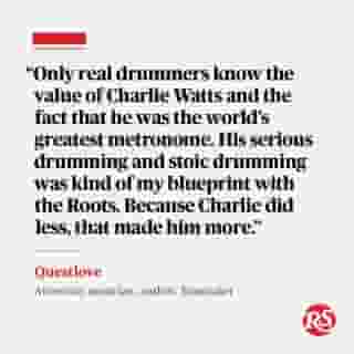 Charlie Watts’s influence was as important to Questlove's development as a drummer as the breakbeats that he worshipped during the early years of the Roots.⁠
⁠
At the link in our bio, he reflects on how Watts’ understated simplicity helped him define his own approach to drumming.