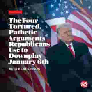 As the news about January 6th and Trump's attempted coup grows more horrific, Republicans are laboring harder than ever to insist it was no biggie.⁠
⁠
A rash of new evidence has made clear that Donald Trump’s efforts to overturn the legitimate results of the 2020 election were more sophisticated and far-reaching than Americans knew in real time.⁠
In light of these fresh details, the January 6th insurgency — whipped to motion by Trump’s orders to “fight like hell” against the certification of the Electoral College results — appears to have been the serious, last-ditch act of a would-be tyrant to hold on to power. Yet even as the context of the coup attempt has become clearer, the moral clarity of Republicans in Washington about the blame for January 6th has become increasingly cloudy.⁠
⁠
Tap the link in bio to read more.