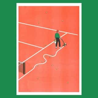 🎾 RISO ALERT 🚨 @kiblind_atelier x @simonbailly 🎾

@simonbailly handles his pencil like Lucky Luke his firearm. We won't tell you about the mythical cowboy today, but rather about this talented illustrator who knows how to portray our current society meticulously. Thanks to hidden messages, the French artist uses illustration as a way to question our world. With his sharp sense of humour, his bright colors and his style inspired by underground comic strips, Simon Bailly has caught our eye for a long time. As our previous collaborations were no longer enough for us, we offered him to print some of his illustrations as risoprints.

🎳 @simonbailly’s riso collection : bit.ly/3TPkevg (link in bio)

......................................................................

🎾 ALERTE RISO 🚨 @kiblind_atelier x @simonbailly 🎾 

@simonbailly manie le crayon comme Lucky Luke son arme à feu. On ne vous parlera pas du mythique cowboy aujourd'hui, mais plutôt de cet illustrateur de talent qui sait dépeindre notre société actuelle minutieusement. Entre messages cachés et subtils pied de nez, l’illustrateur lyonnais a son mot à dire et sait se faire entendre. Par son sens de l’humour pointu, ses couleurs pop et son style inspiré de la bande dessinée, Simon Bailly nous a tapé dans l'oeil depuis belle lurette. Nos précédentes collaborations ne nous suffisant plus, c'est tout naturellement qu'on lui a proposé d'imprimer certaines de ses illustrations en risographie.

🎳 Les 6 affiches riso de la collec : bit.ly/3TPkevg (lien dans la bio)

#landscape #paysage #poster #affiche #risoprint #risography #kiblindatelier #lyon #deco #colors #bowling #boucherie #barbecue #metro #train #campagne #espagne #ovni #tennis #rollandgarros