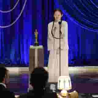 Chloe Zhao made history on Sunday night, becoming the first woman of color in history to win Best Director Oscar, and only the second woman director overall.⁠
⁠
Tap the link in bio to watch her speech.⁠
⁠
Photo by AMPAS/ABC