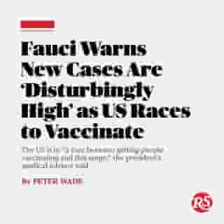 Even with millions of Americans already vaccinated, Dr. Anthony Fauci says he is concerned that the number of new Covid-19 cases has plateaued is “disturbing.”⁠
⁠
The director of the National Institute of Allergy and Infectious Diseases explained that although the number of deaths and hospitalizations has been on a downturn, the lack of a decrease in new cases following the recent spike is troubling.⁠
⁠
“The number that is disturbing is the number of cases each day when we had the big spike that we discussed so many times that went way up to two to three or more hundred thousand cases per day. Then it came back down. But now it’s plateaued at a disturbingly high level,” Fauci told CNN on Wednesday.⁠
⁠
Fauci said the US is in “a race between getting people vaccinating and this surge.” He went on to cite Tuesday’s report of 63,000 new cases in the country in a single day, comparing it to the surge in cases Europe is seeing now, which the doctor called “alarming.”⁠
⁠
Tap the link in bio to read more.