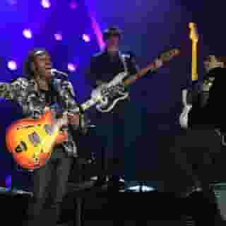 @blackpumas performed an impassioned, soulful rendition of their single "Colors" at the 2021 #Grammys.⁠
⁠
Tap the link in bio to watch Black Pumas' performance.⁠
⁠
Photo by Kevin Winter/Getty Images for The Recording Academy