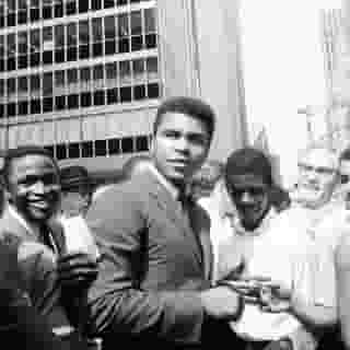 While his achievements in the ring may have earned him the title of Sports Illustrated‘s “Sportsman of the Century” in 1999, it was really Muhammad Ali’s appeal outside the arena that made him perhaps the most recognizable and beloved figure on the planet. Other than Jackie Robinson, who shattered baseball’s racial barrier in 1947, no one can rival his impact as a transcendent 20th century American sports figure.⁠
⁠
The only things quicker than his fists and feet were his mind and mouth: Speaking truth to power, the loquacious Ali said things in a confrontational, even “arrogant” manner that mainstream America was not yet prepared to hear, especially coming out of the mouth of a young black man.⁠
⁠
Tap the link in bio to read about four ways Muhammad Ali changed America.⁠
⁠
Photo: Anthony Camerano / @apnews