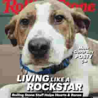 After being rescued in the aftermath of a hurricane and put into a crowded shelter, Post is now living like a rockstar thanks to Hearts and Bones, a rescue organization that places dogs in foster homes until they find their forever families. Posty spent his Thanksgiving with Rolling Stone creative content director @catrionaniaolain. Check out the link in bio to find out more about @heartsandbonesrescue and how you can help other pups in need. Photograph by @mariawurtz⁠
⁠
